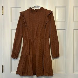 Brown Lost + Wander Peasant Dress Size M